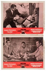 JAMES BOND "DR. NO/FROM RUSSIA WITH LOVE" DOUBLE FEATURE INSERT POSTER & LOBBY CARDS LOT.