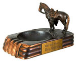 "WITH BEST WISHES ROY ROGERS" RARE METAL ASHTRAY.