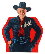 HOPALONG CASSIDY DIE-CUT BIRTHDAY CARD.