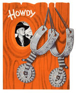 HOPALONG CASSIDY BIRTHDAY CARD WITH SPURS.