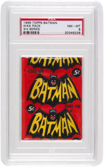 “BATMAN 3RD SERIES" TOPPS GUM CARD DISPLAY BOX & PSA GRADED WAX PACK.