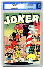 JOKER COMICS #15 APRIL 1944 CGC 9.4 OFF-WHITE TO WHITE PAGES MILE HIGH COPY.
