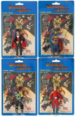 "DEFENDERS OF THE EARTH" CARDED ACTION FIGURE & FIGURAL ERASER SETS INCLUDING THE PHANTOM.