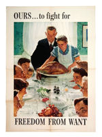 WWII NORMAN ROCKWELL FREEDOM/WAR BONDS POSTERS.