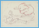 GOOD HOUSEKEEPING “DONALD’S ELEPHANT”  COMPLETE SET OF ORIGINAL ART PRELIMINARY DRAWINGS.