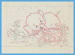 GOOD HOUSEKEEPING “DONALD’S ELEPHANT”  COMPLETE SET OF ORIGINAL ART PRELIMINARY DRAWINGS.