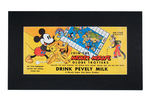 OUTSTANDING PAPER SIGN PROMOTES 1937 "MICKEY MOUSE GLOBE TROTTERS" CLUB.