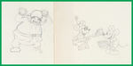 THE KLONDIKE KID PRODUCTION DRAWING FEATURING MICKEY MOUSE, MINNIE MOUSE & PEGLEG PETE.