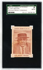 1923-24 TOMAS GUTIERREZ #1 TINTI MOLINA SGC A (AUTHENTIC) (RICHARD MERKIN COLLECTION).