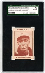 1923-24 TOMAS GUTIERREZ #75 BARTOLO PORTUONDO SGC A (AUTHENTIC) (RICHARD MERKIN COLLECTION).