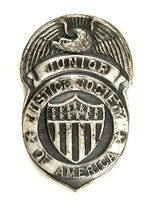 "JUNIOR JUSTICE SOCIETY" 1948 BADGE.