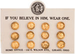 FDR "YOUR FRIEND" FULL CARD 12 BRASS PINS C. 1936.