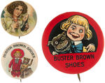 THREE BEAUTIFUL AND CLASSIC SHOE BUTTONS FROM THE EARLY 1900s.