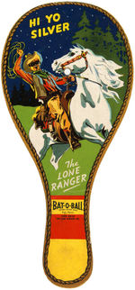 "HI-YO SILVER - THE LONE RANGER CARD GAME" & "BAT-O-BALL" PADDLE.