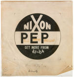 ARCHIVE OF NIXON "PEP" BUTTON WITH ORIGINAL ART AND DELEGATE ADVERTISMENTS.