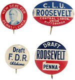 LOT OF 4 ROOSEVELT STATE RELATED BUTTONS.