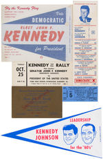 LOT OF 12 PIECES OF JOHN F. KENNEDY EPHEMERA.