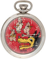 "THREE LITTLE PIGS" BOXED INGERSOLL POCKETWATCH.