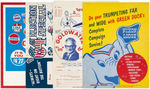 ARCHIVE CATALOGS AND ORIGINAL BUTTON ART INCLUDING GEORGE WALLACE, NIXON AND CARTER.