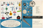 ARCHIVE CATALOGS AND ORIGINAL BUTTON ART INCLUDING GEORGE WALLACE, NIXON AND CARTER.