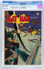 "BATMAN" #76 APRIL-MAY 1953 CGC 5.0 VG/FINE.