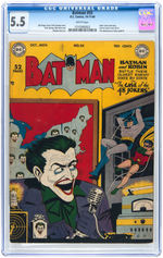 "BATMAN" #55 OCTOBER-NOVEMBER 1949 CGC 5.5 FINE-.