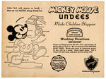 "MICKEY MOUSE UNDIES" BOX & CARD.