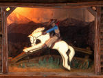 "THE RANCH'O" LIGHTED & ANIMATED ELECTRIC COWBOY CLOCK BY HADDON.