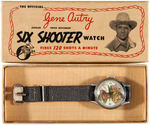 "THE OFFICIAL GENE AUTRY SIX SHOOTER WATCH" BOXED.