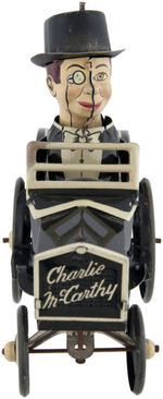 MARX "CHARLIE McCARTHY IN HIS BENZINE BUGGY" BOXED WIND-UP.