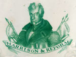 WILLIAM HENRY HARRISON 1840 STRAWBERRY LUSTERWARE SUGAR BOWL.