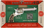 "SHOOTIN' SHELL .45" CAP PISTOL IN ORIGINAL PACKAGING BY MATTEL.