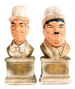 LAUREL & HARDY FIGURAL CHALK BOOKENDS.