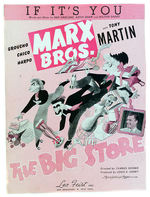 MARX BROTHERS "IF IT'S YOU" SHEET MUSIC FROM "THE BIG STORE."