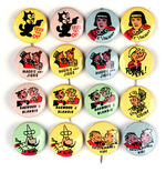 KING FEATURES SYNDICATE 1950s CHARACTER BUTTONS.