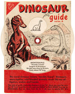 NABISCO "RICE HONEYS" CEREAL BOX WITH DINOSAUR MODELS & DINOSAUR GUIDE PREMIUMS.