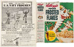 KELLOGG'S "U.S. NAVY FROGMEN" CEREAL BOXES & PREMIUM LOT.