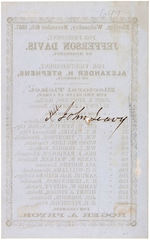 JEFFERSON DAVIS NOV. 6TH 1861 ELECTION BALLOT FROM VIRGINIA.
