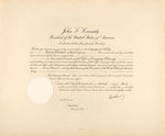 JOHN F. KENNEDY APPOINTMENT MARCH 1962 SIGNED BY JFK AND DEAN RUSK WITH JSA LOA.