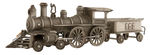 HUBLEY CAST IRON FLOOR TRAIN (NICKEL-PLATED VARIETY).