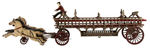 DENT CAST IRON HORSE-DRAWN HOOK & LADDER.