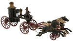 DENT CAST IRON HORSE-DRAWN PUMPER.