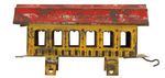 EARLY AMERICAN PAINTED TIN TRAIN.