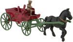 KENTON CAST IRON HORSE-DRAWN WAGON LOT.