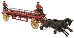 JONES & BIXLER CAST IRON HORSE-DRAWN HOOK & LADDER.