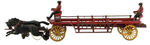 JONES & BIXLER CAST IRON HORSE-DRAWN HOOK & LADDER.