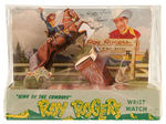 "KING OF THE COWBOYS - ROY ROGERS" BOXED WRIST WATCH & JEWELRY SET.