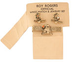 "KING OF THE COWBOYS - ROY ROGERS" BOXED WRIST WATCH & JEWELRY SET.