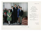 RICHARD NIXON 80TH BIRTHDAY CARD INCLUDING HIS FOUR GRANDCHILDREN.