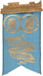 1880 GARFIELD AND ARTHUR JUGATE RIBBON.